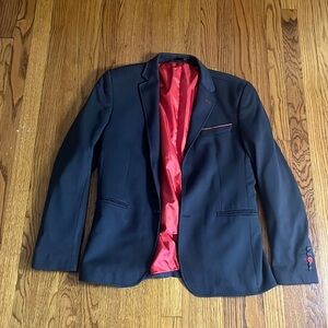 Jeel Men’s Navy and Red Blazer Size 50